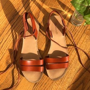 Madewell Brown Leather Strappy Sandals
